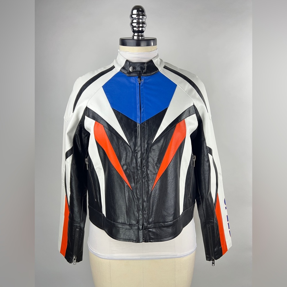 💚 2890. Faux Leather Moto Jacket